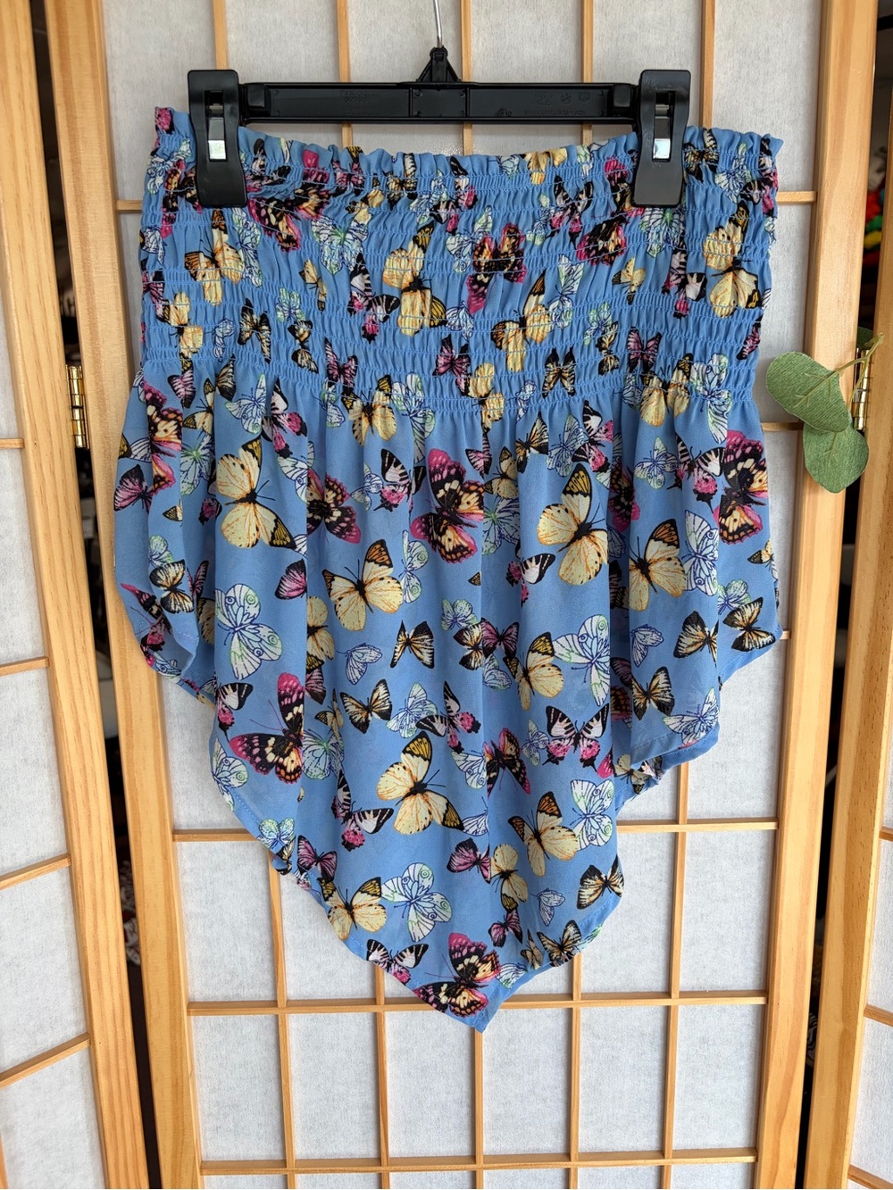 wild fable Light Blue Butterfly Smocked Top